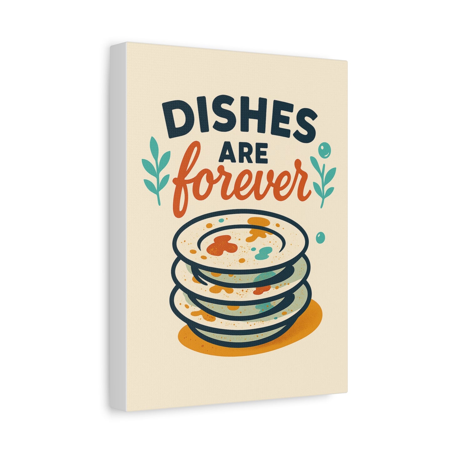 Tired of Doing Dishes wall decor with dishes are forever joke for introverts facing task anxiety.