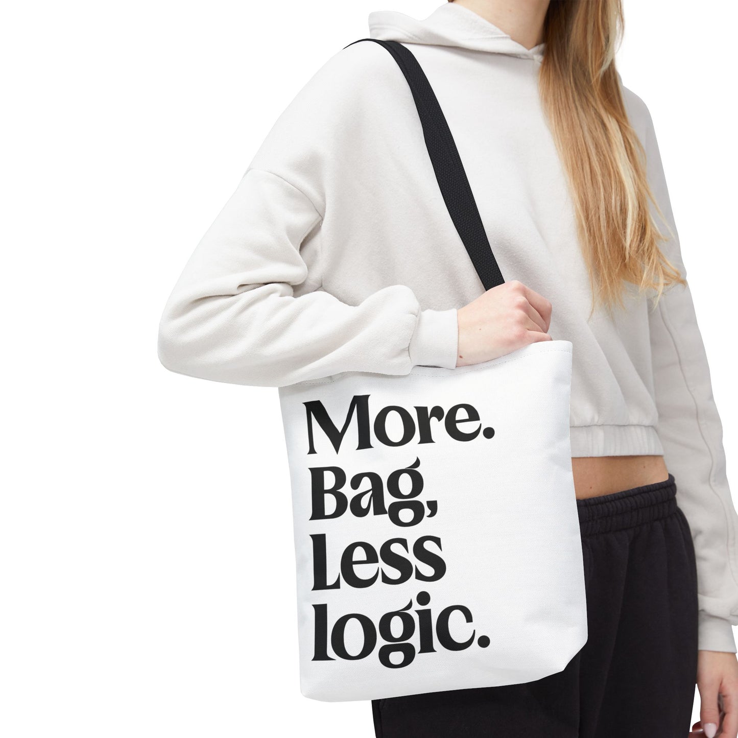 Pack it all tote bag with bold text joke for introverts wanting a funny gift