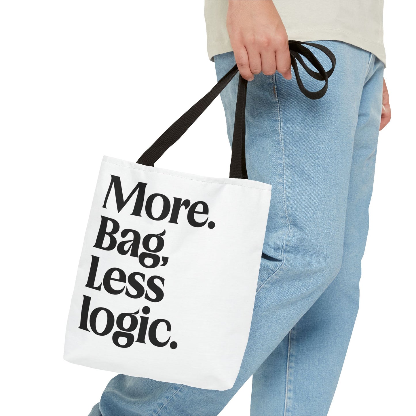 Pack it all tote bag with bold text joke for introverts wanting a funny gift