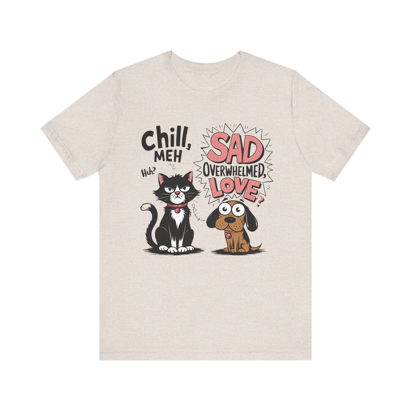 Emotional Intelligence Cat & Dog Tee - Text Tease
