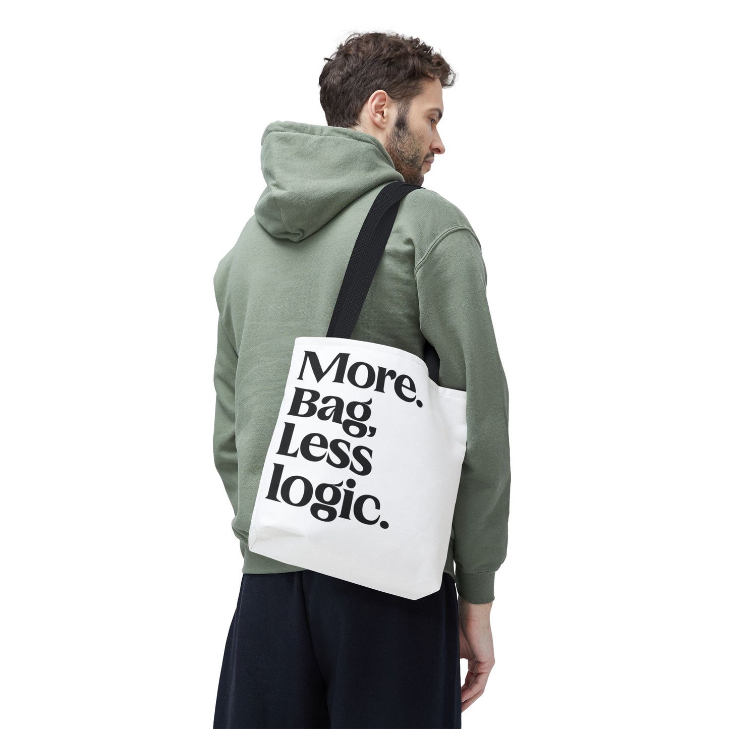 Pack it all tote bag with bold text joke for introverts wanting a funny gift