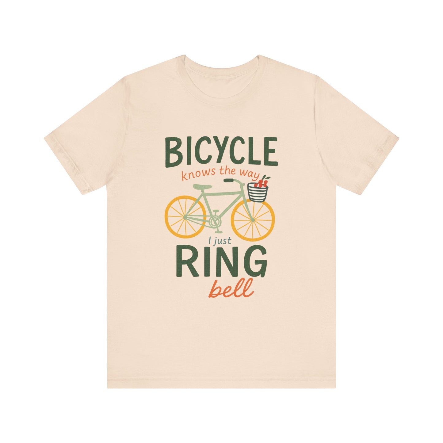Beige Funny Cycling Shirt with witty humor design for introverts