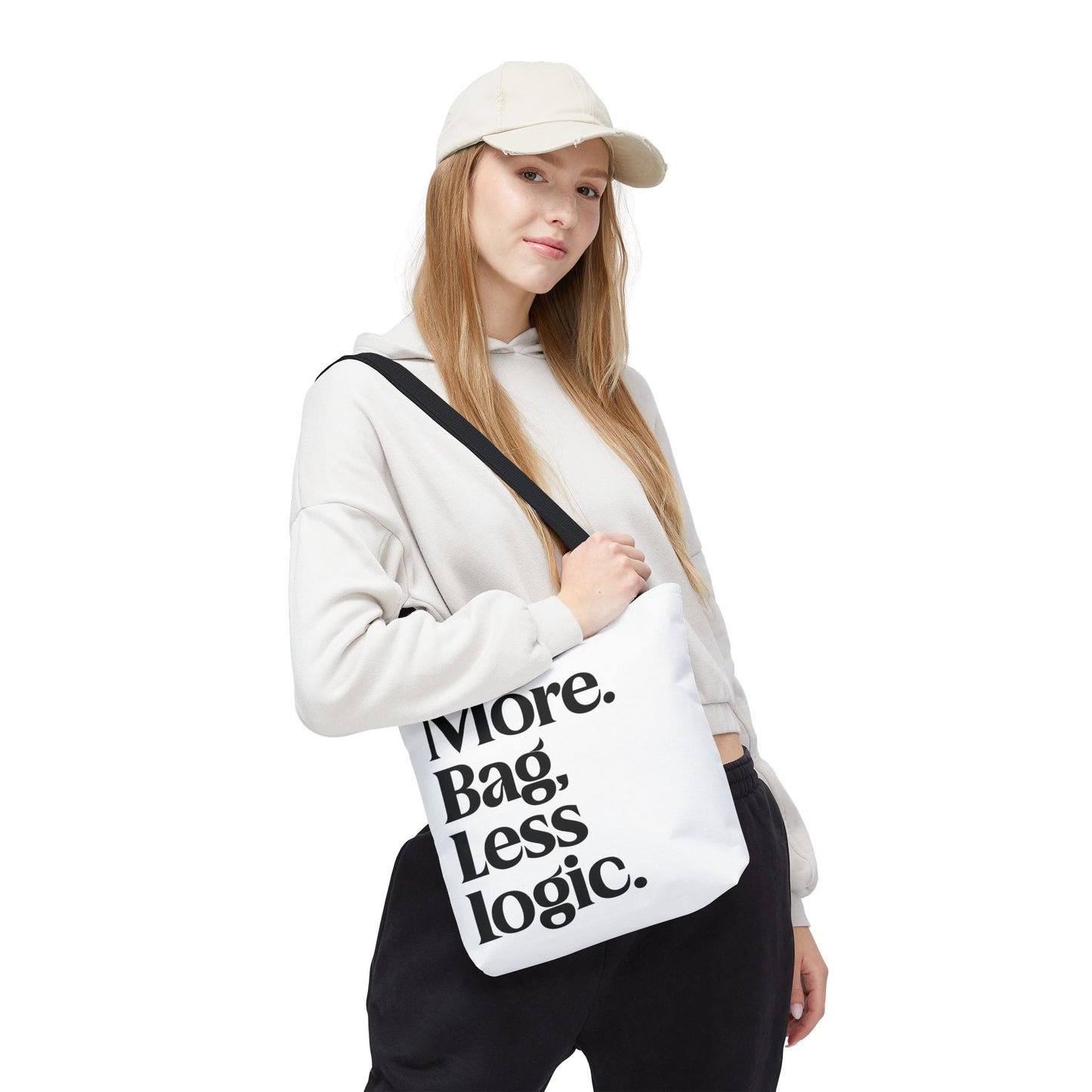 Pack it all tote bag with bold text joke for introverts wanting a funny gift
