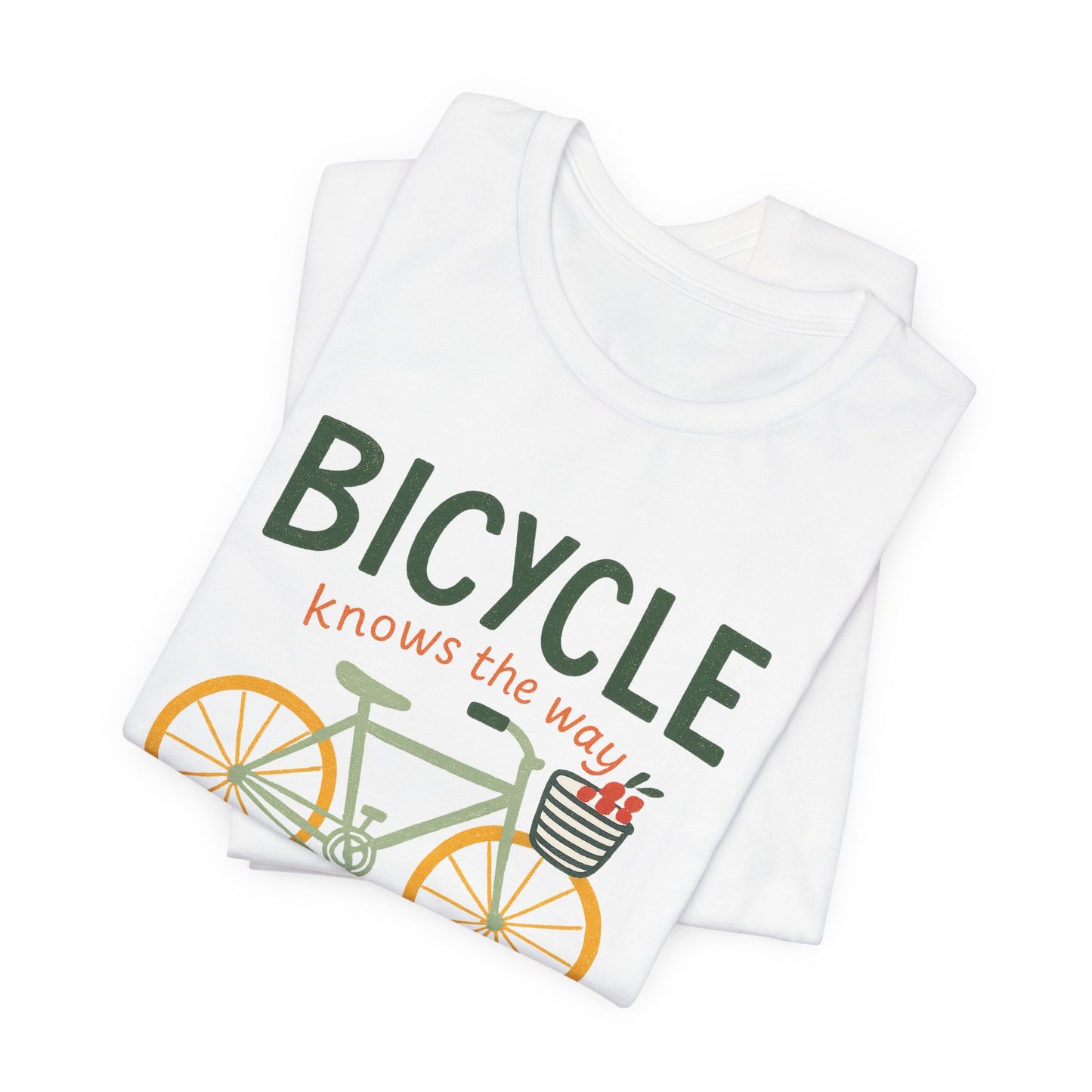 White folded Funny Cycling Shirt with witty humor design for introverts