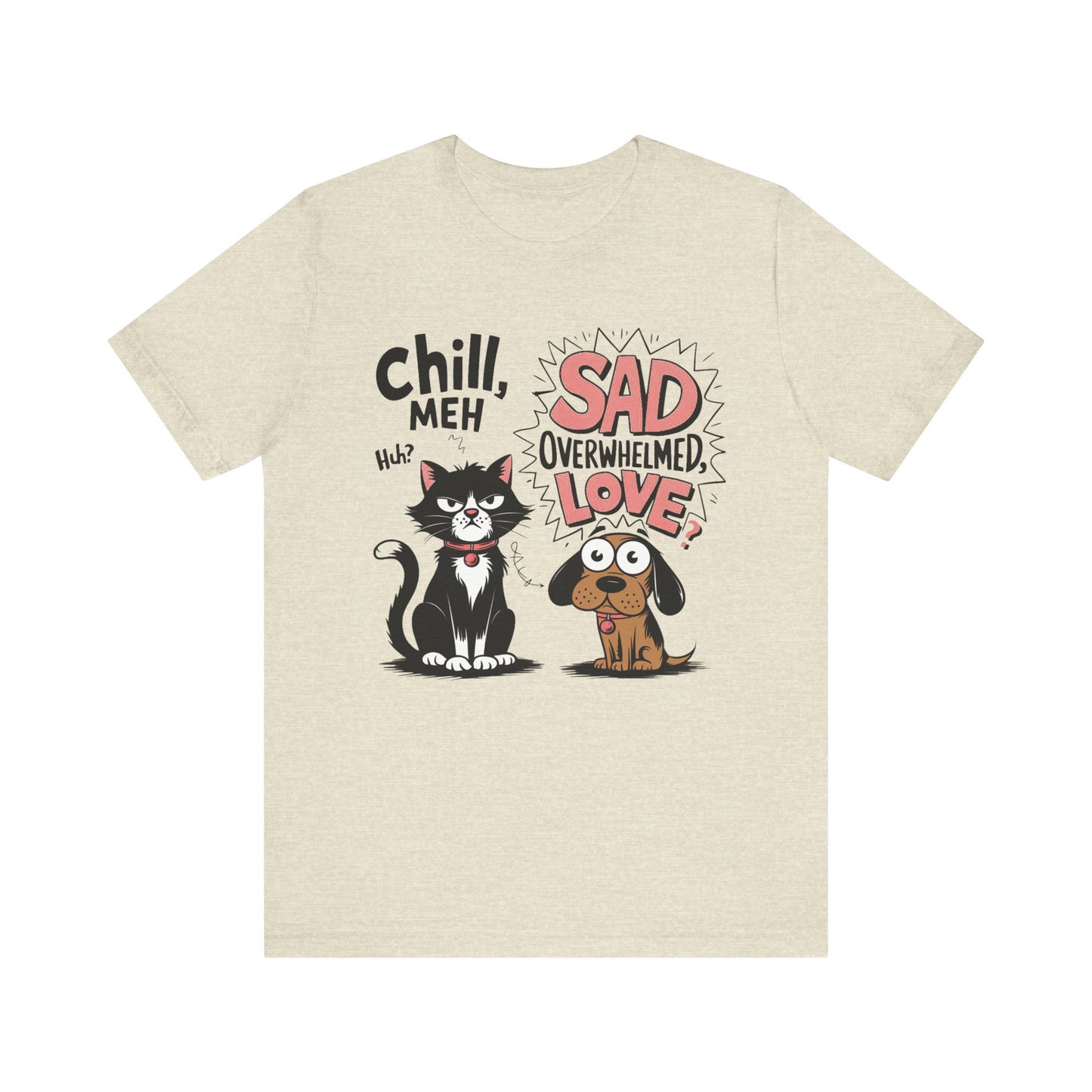 Emotional Intelligence Cat & Dog Tee - Text Tease