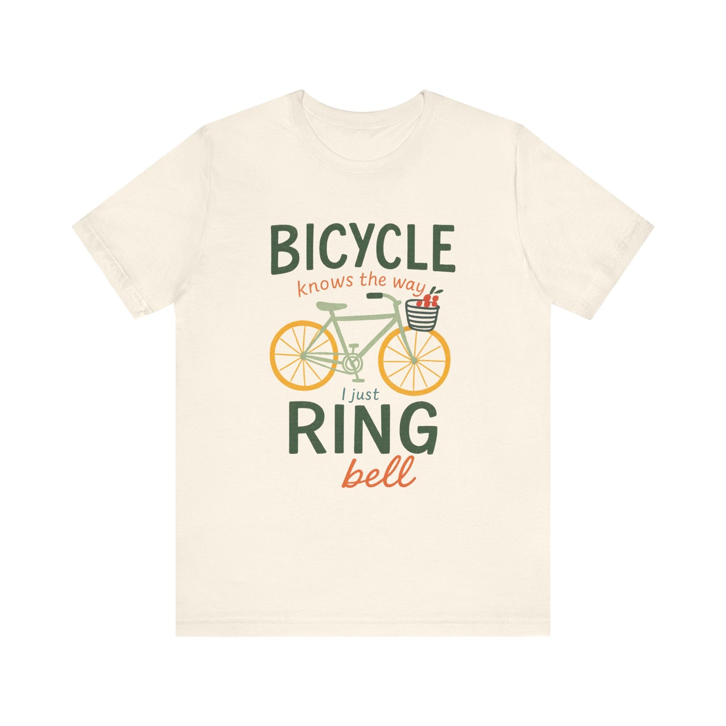Beige Funny Cycling Shirt with witty humor design for introverts