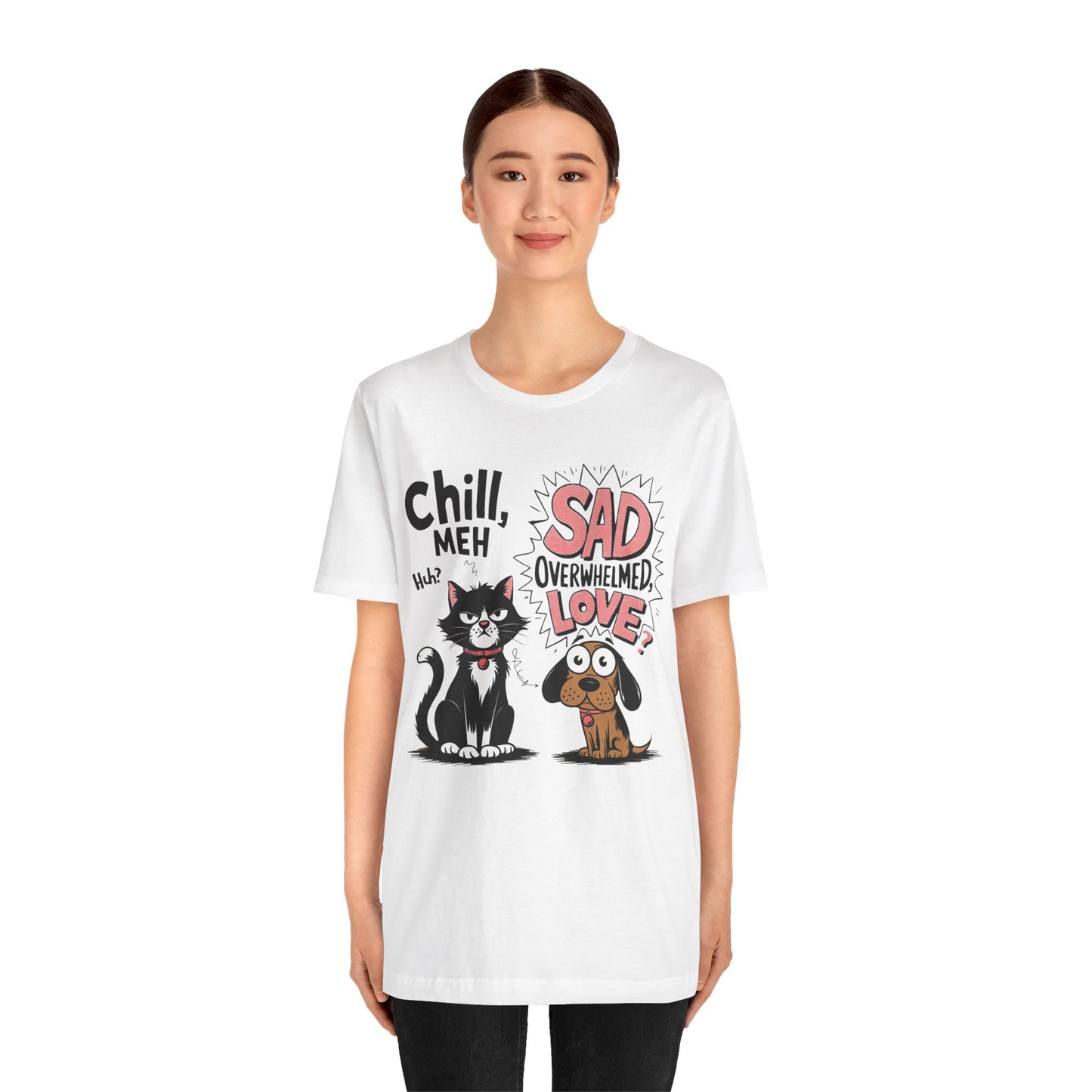 Emotional Intelligence Cat & Dog Tee - Text Tease