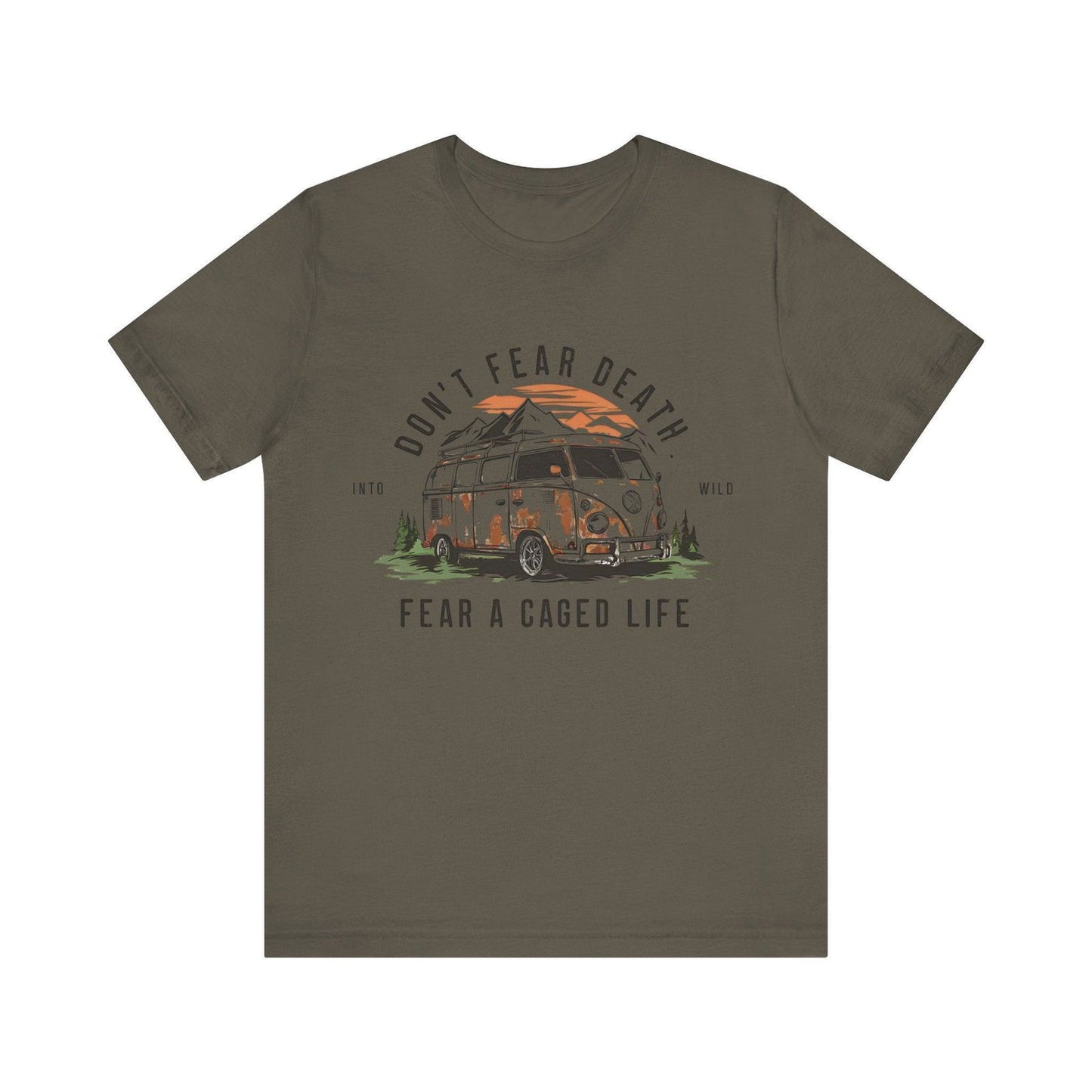 Adventure Time Shirt - "Don’t Fear Death" Outdoor Hiking Tee - Text Tease