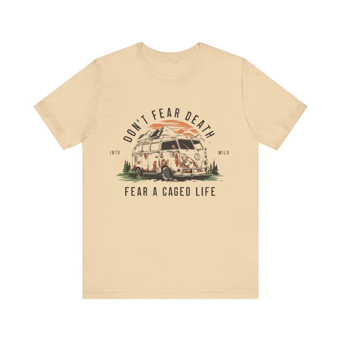 Adventure Time Shirt - "Don’t Fear Death" Outdoor Hiking Tee - Text Tease
