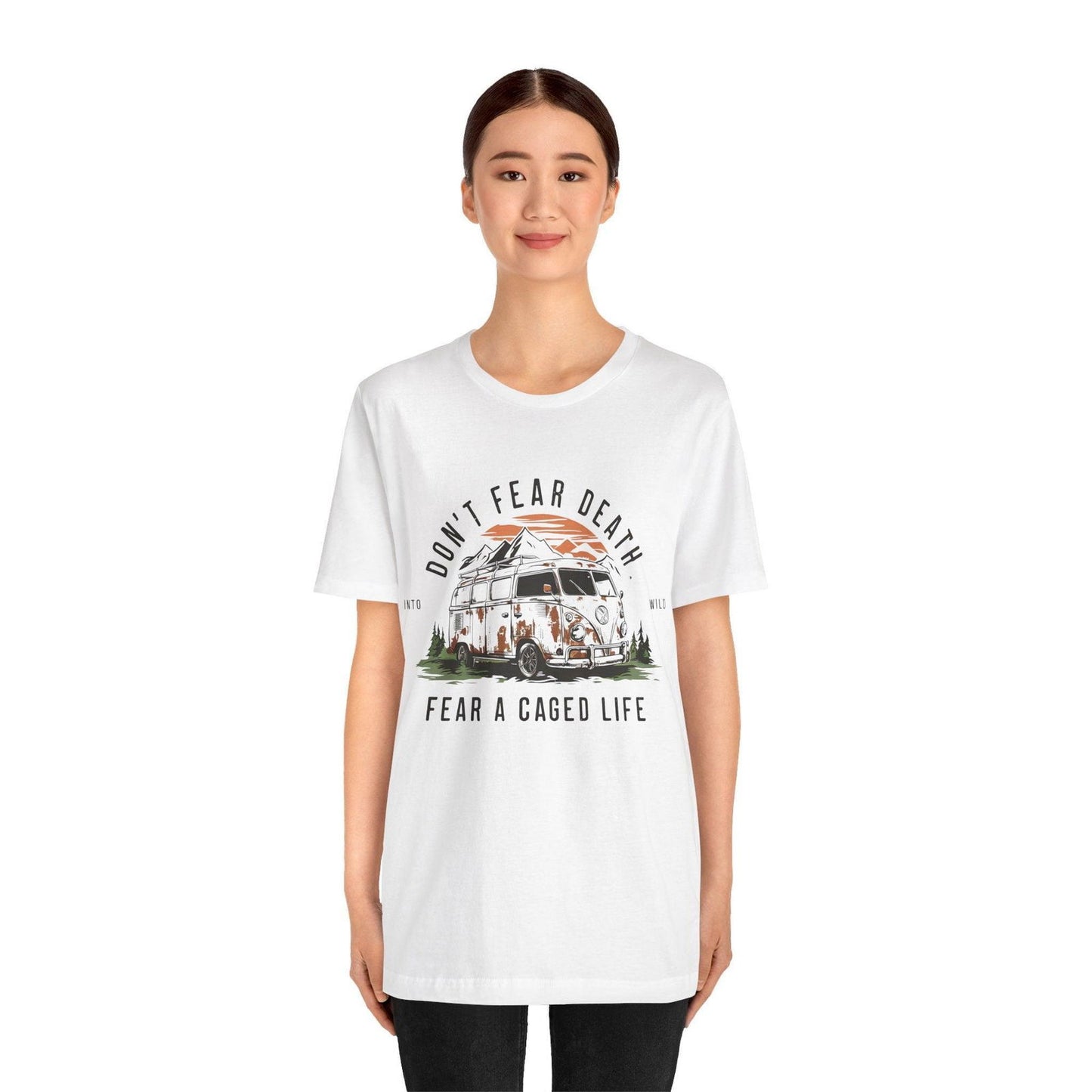 Adventure Time Shirt - "Don’t Fear Death" Outdoor Hiking Tee - Text Tease