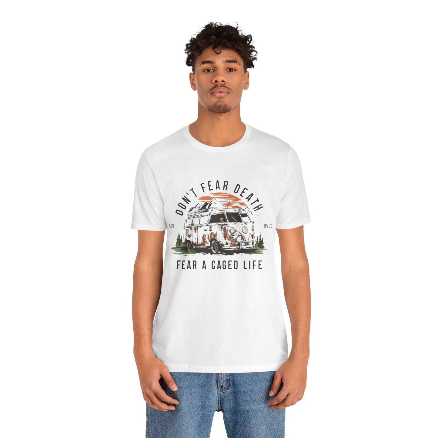 Adventure Time Shirt - "Don’t Fear Death" Outdoor Hiking Tee - Text Tease