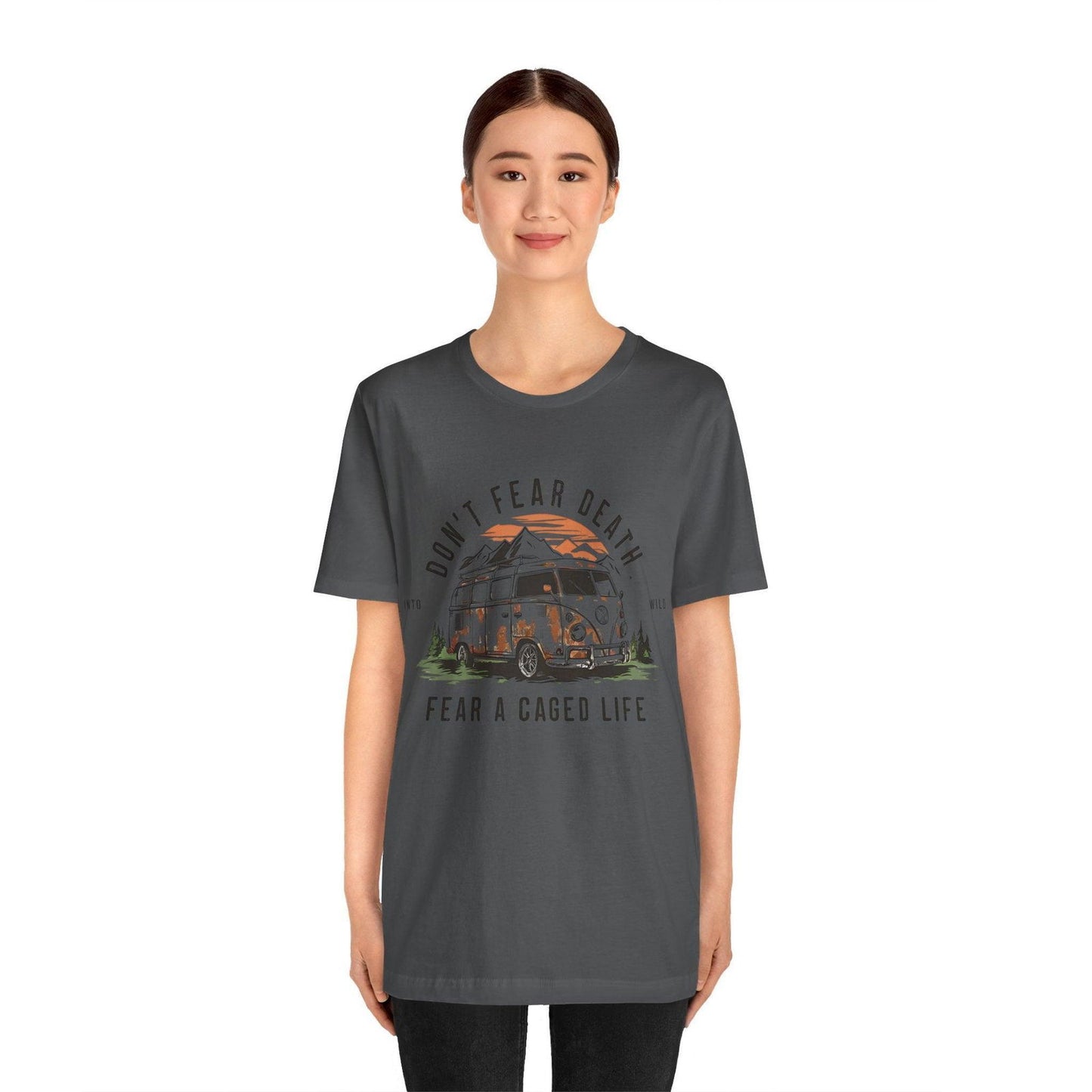 Adventure Time Shirt - "Don’t Fear Death" Outdoor Hiking Tee - Text Tease