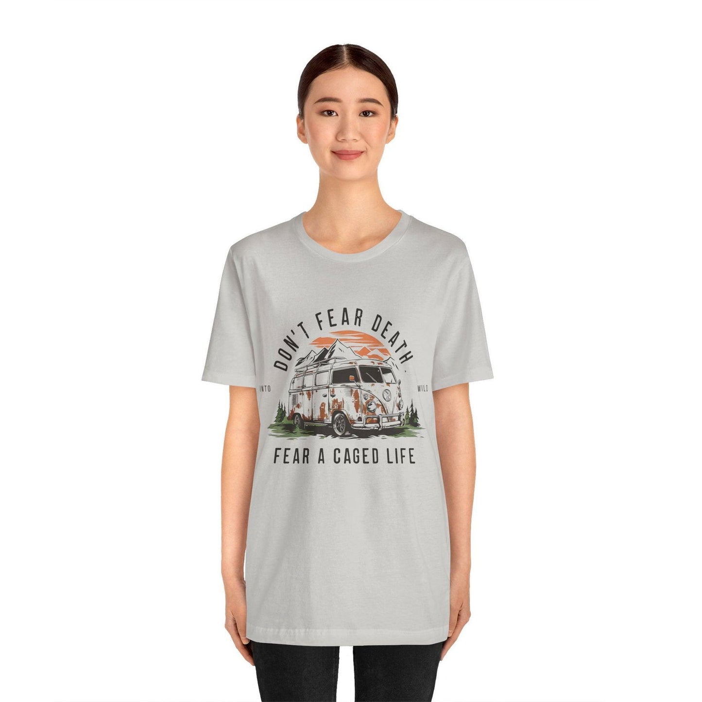 Adventure Time Shirt - "Don’t Fear Death" Outdoor Hiking Tee - Text Tease