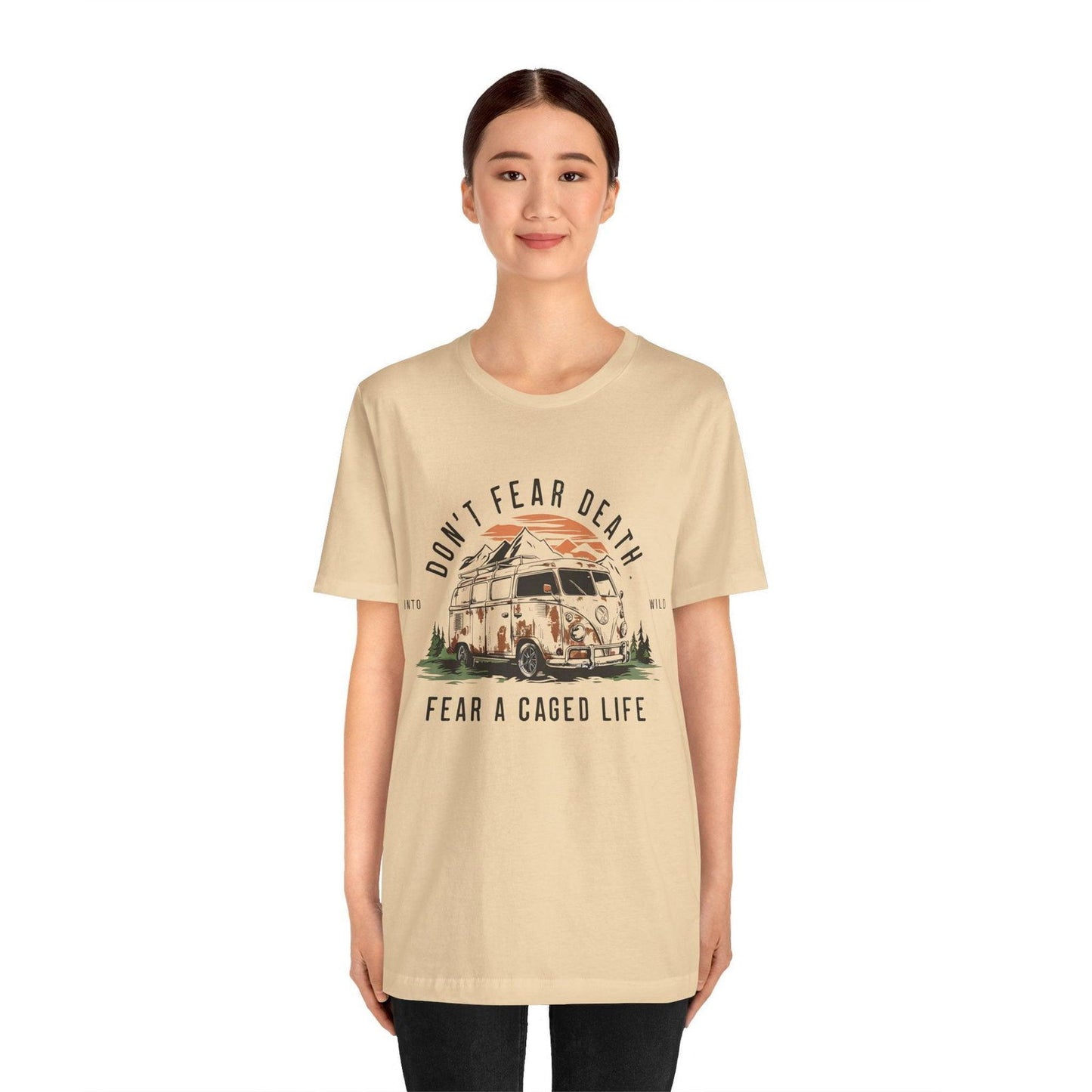 Adventure Time Shirt - "Don’t Fear Death" Outdoor Hiking Tee - Text Tease