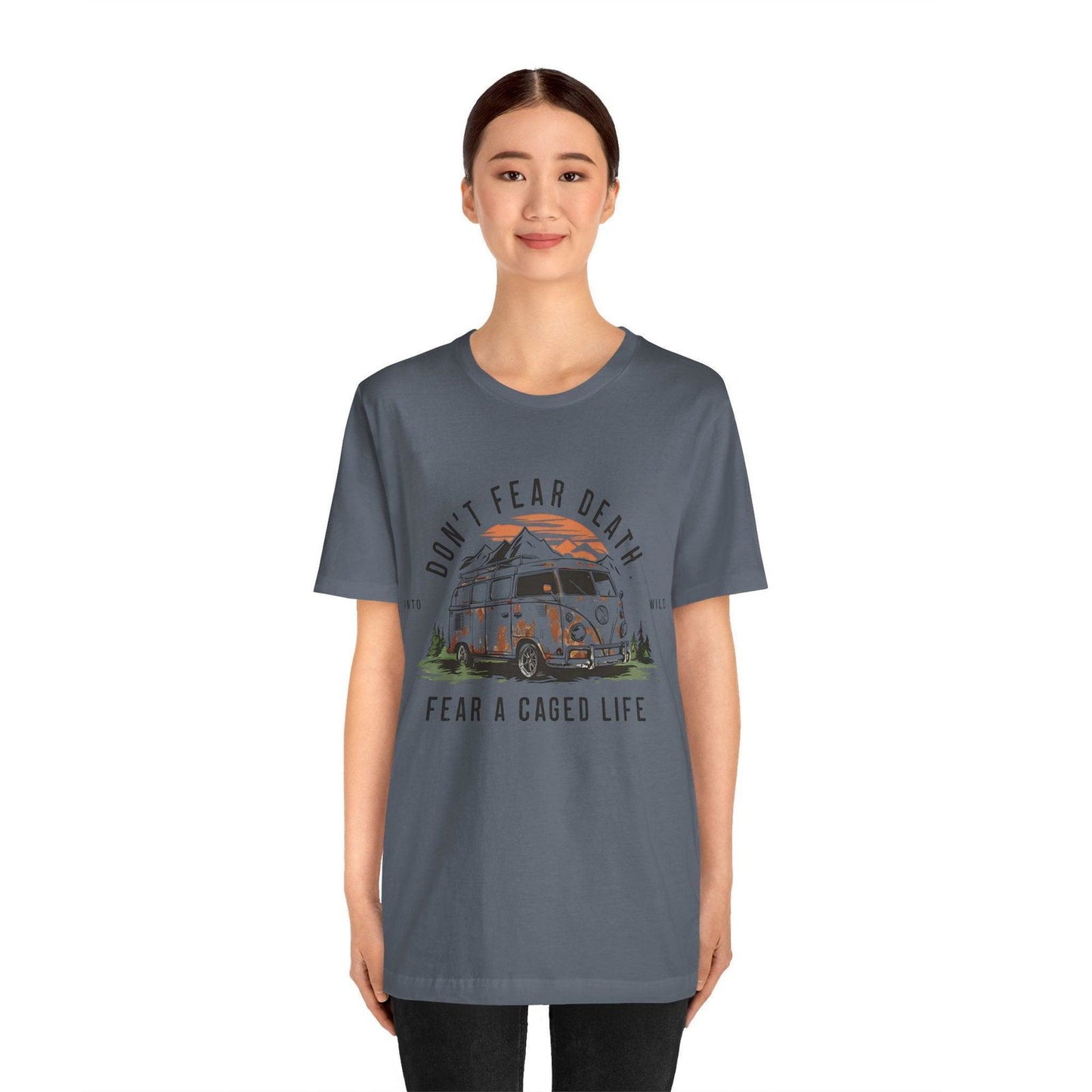 Adventure Time Shirt - "Don’t Fear Death" Outdoor Hiking Tee - Text Tease
