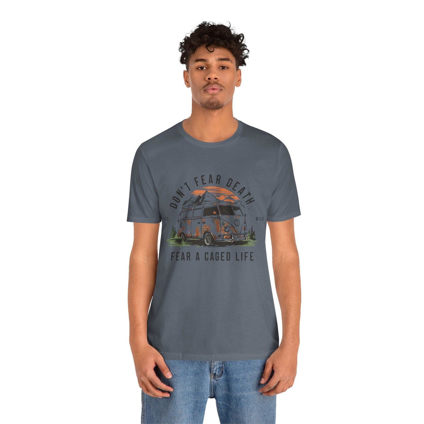Adventure Time Shirt - "Don’t Fear Death" Outdoor Hiking Tee - Text Tease