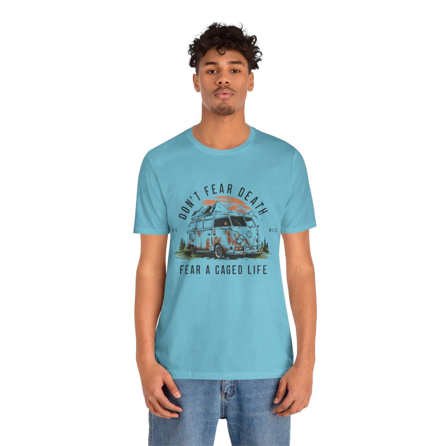 Adventure Time Shirt - "Don’t Fear Death" Outdoor Hiking Tee - Text Tease