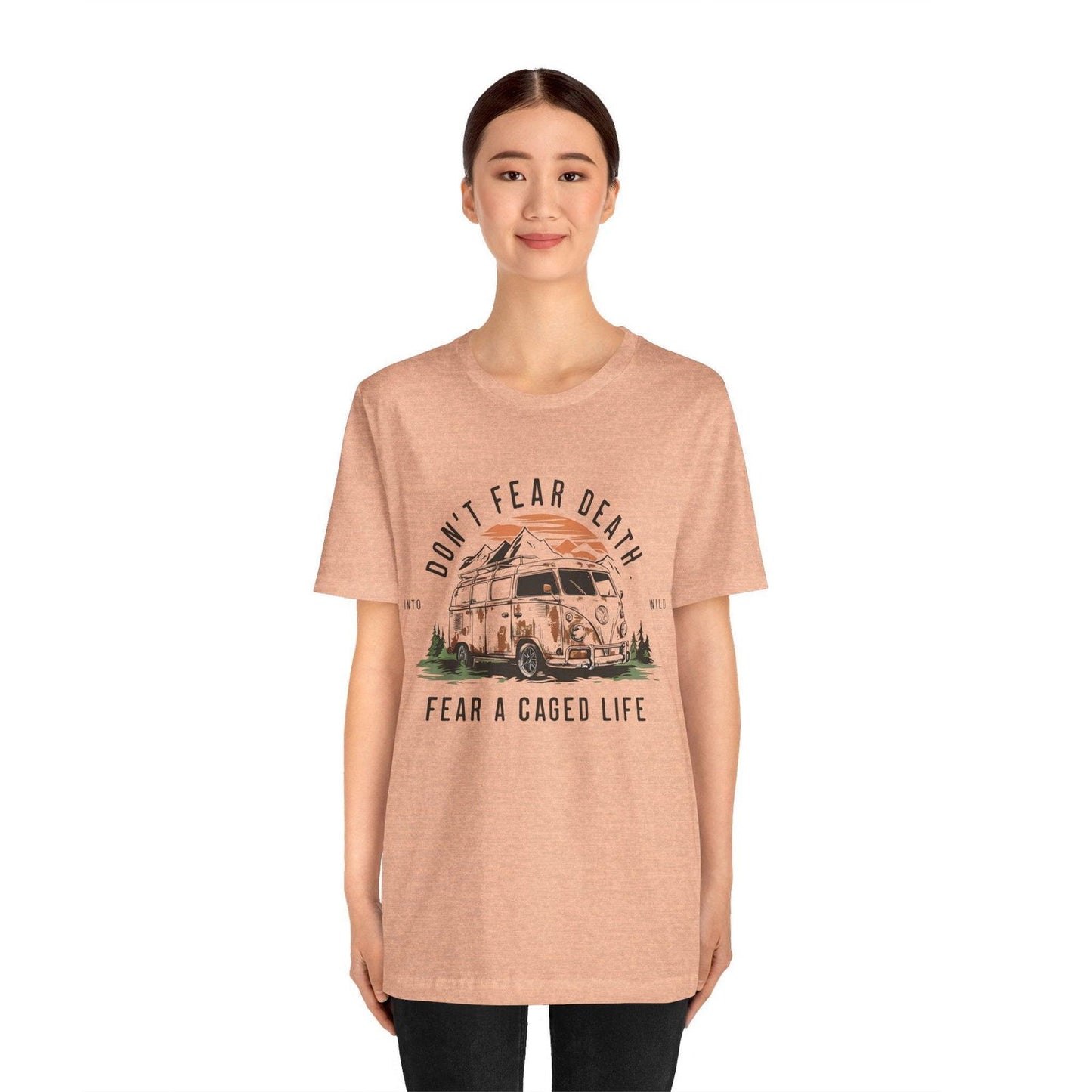 Adventure Time Shirt - "Don’t Fear Death" Outdoor Hiking Tee - Text Tease