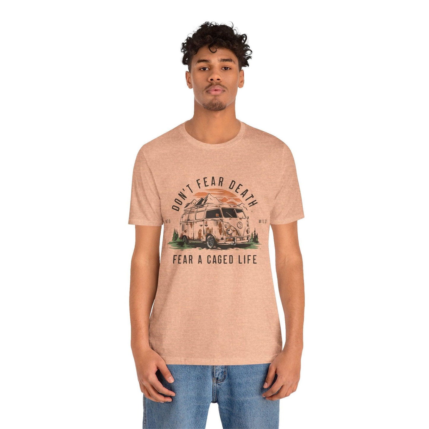 Adventure Time Shirt - "Don’t Fear Death" Outdoor Hiking Tee - Text Tease