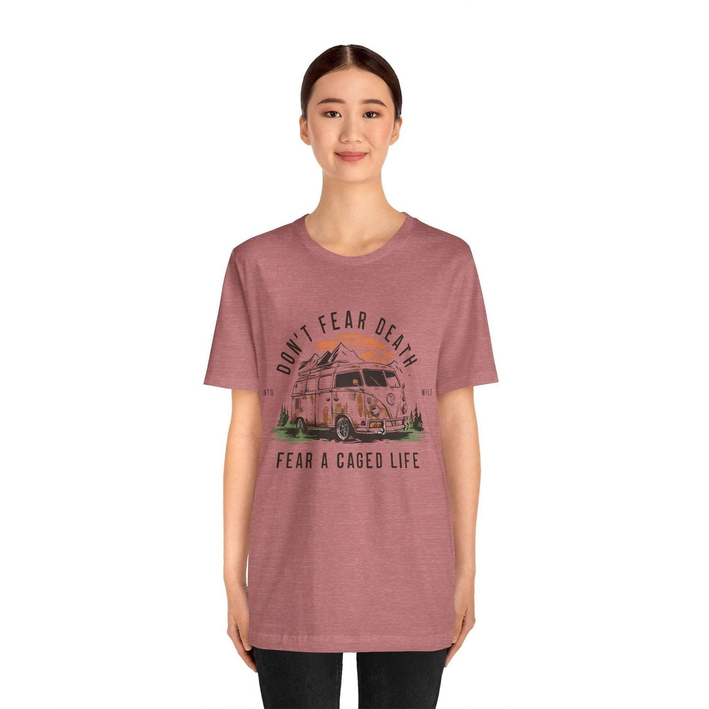 Adventure Time Shirt - "Don’t Fear Death" Outdoor Hiking Tee - Text Tease