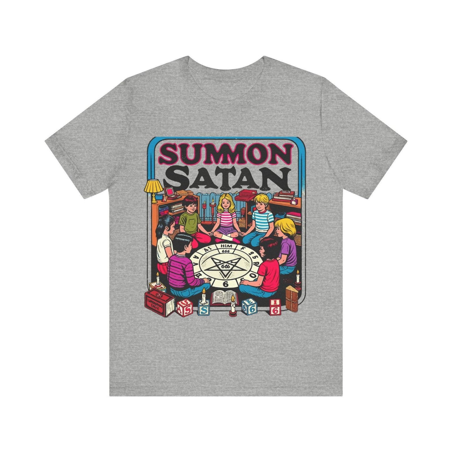 Dark Humor Shirt - "Summon Satan" Funny T Shirt - Text Tease