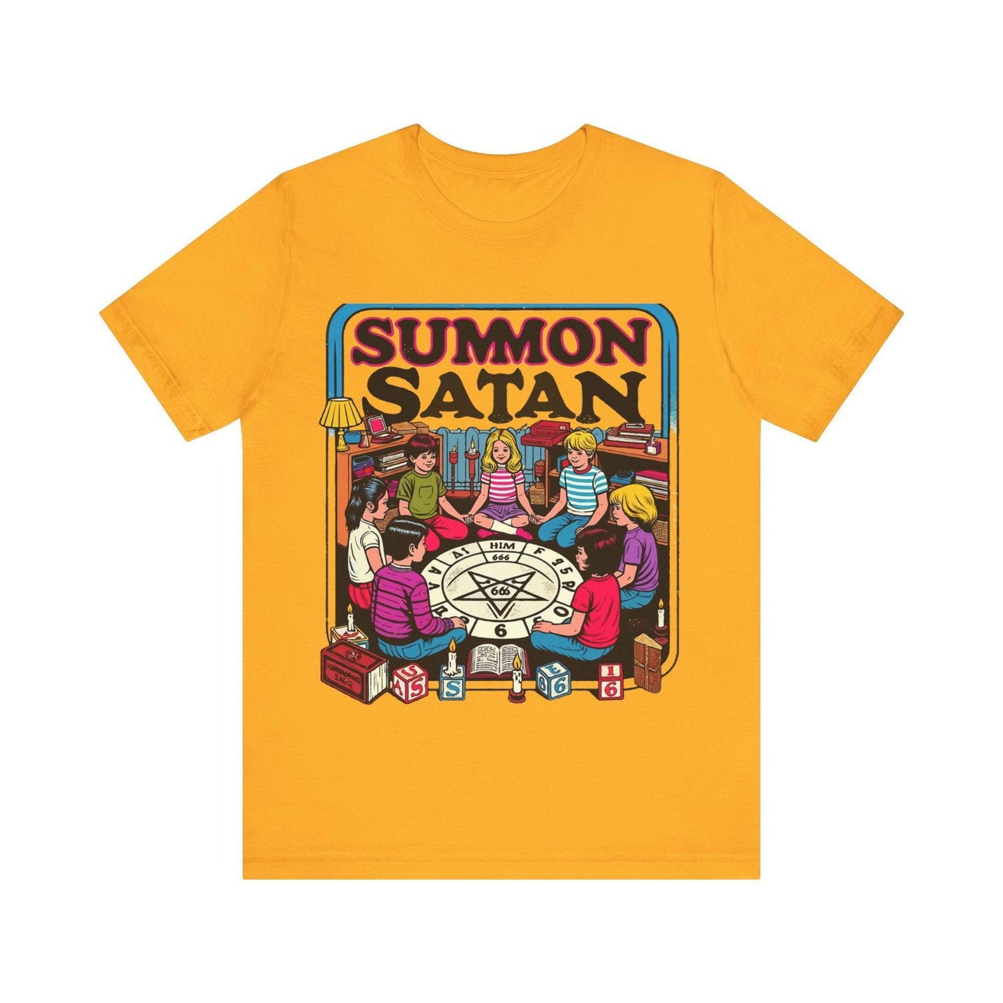Dark Humor Shirt - "Summon Satan" Funny T Shirt - Text Tease