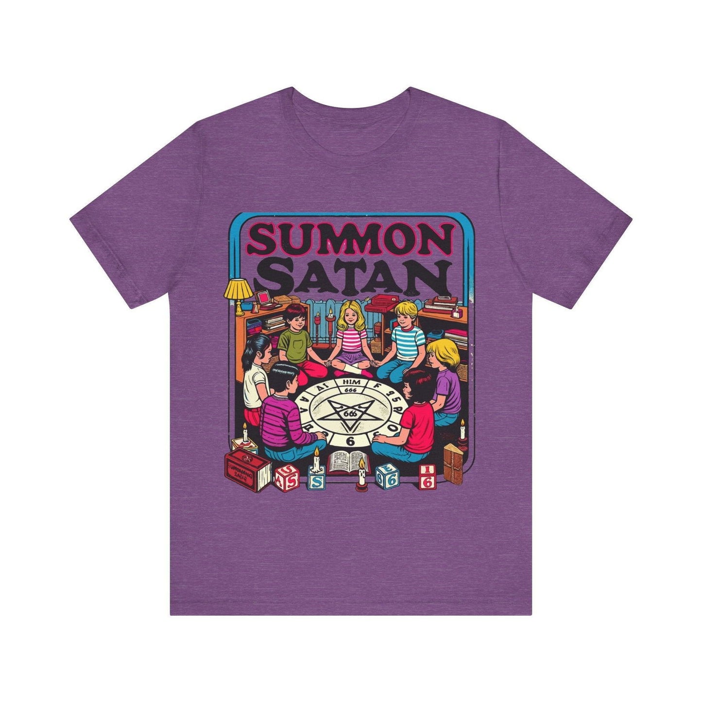 Dark Humor Shirt - "Summon Satan" Funny T Shirt - Text Tease