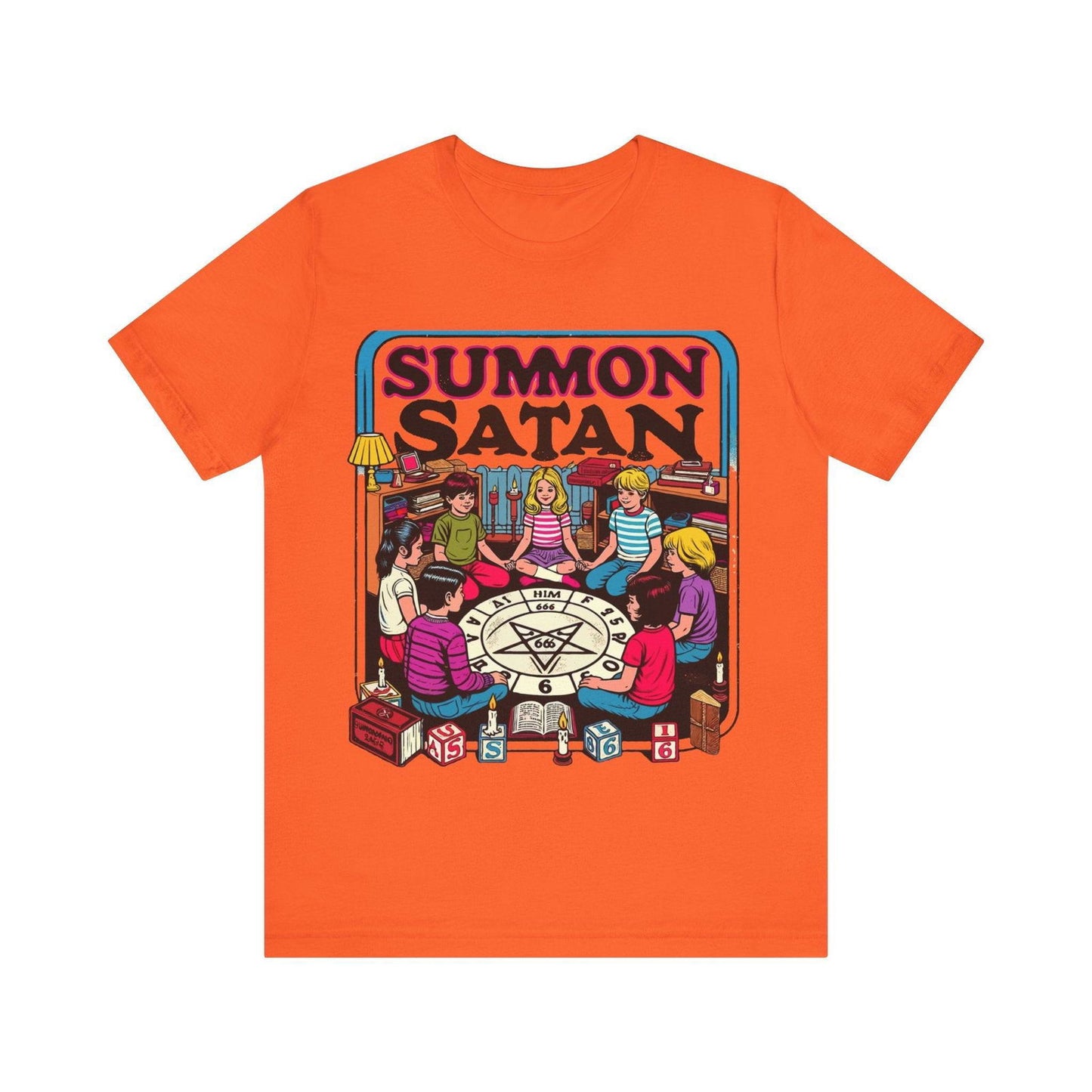 Dark Humor Shirt - "Summon Satan" Funny T Shirt - Text Tease