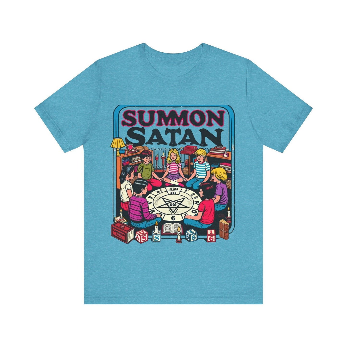 Dark Humor Shirt - "Summon Satan" Funny T Shirt - Text Tease