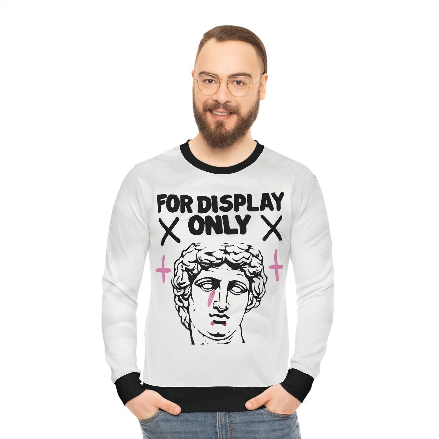 Edgy Neo-Classical Sweatshirt for Artistic Souls - Text Tease