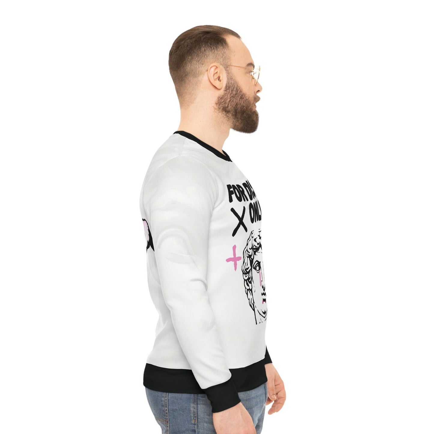 Edgy Neo-Classical Sweatshirt for Artistic Souls - Text Tease