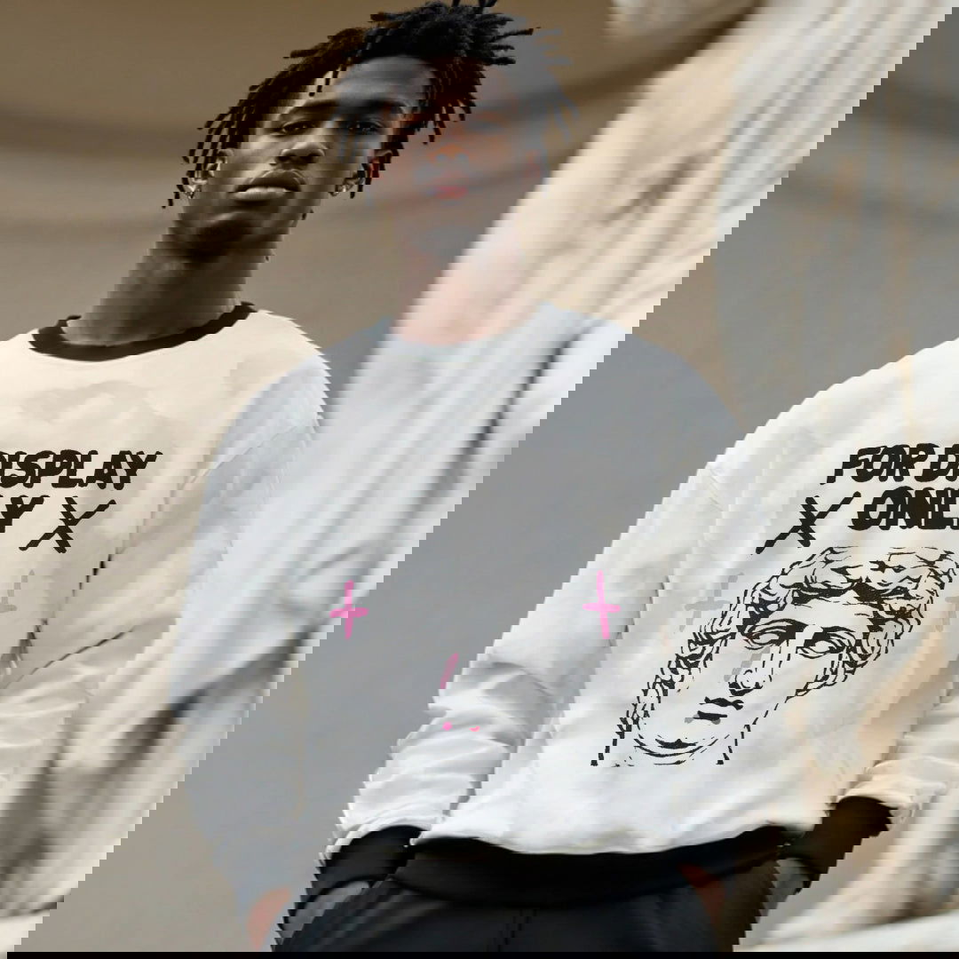 Edgy Neo-Classical Sweatshirt for Artistic Souls - Text Tease