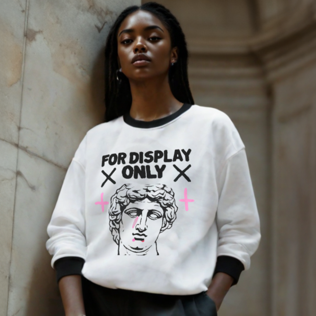 Edgy Neo-Classical Sweatshirt for Artistic Souls - Text Tease