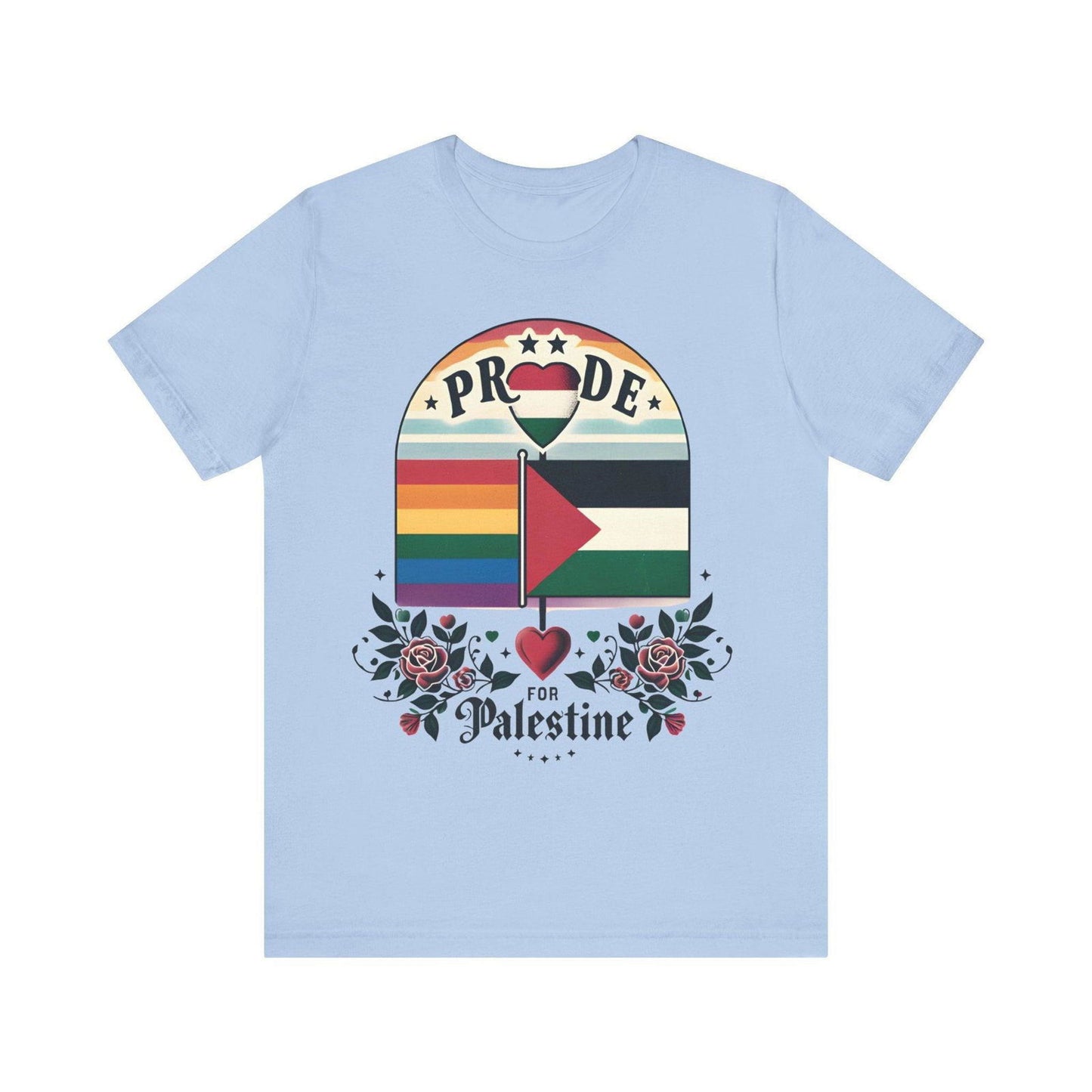 Free Palestine LGBTQ Pride Shirt - Stand for Equality - Text Tease