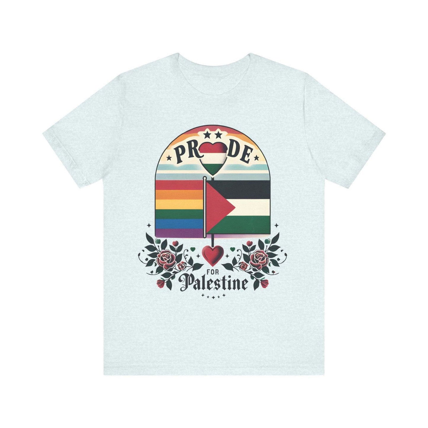 Free Palestine LGBTQ Pride Shirt - Stand for Equality - Text Tease