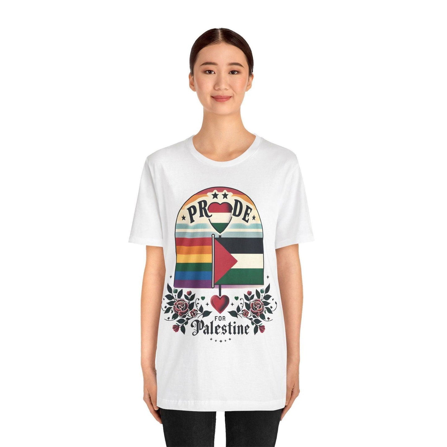 Free Palestine LGBTQ Pride Shirt - Stand for Equality - Text Tease