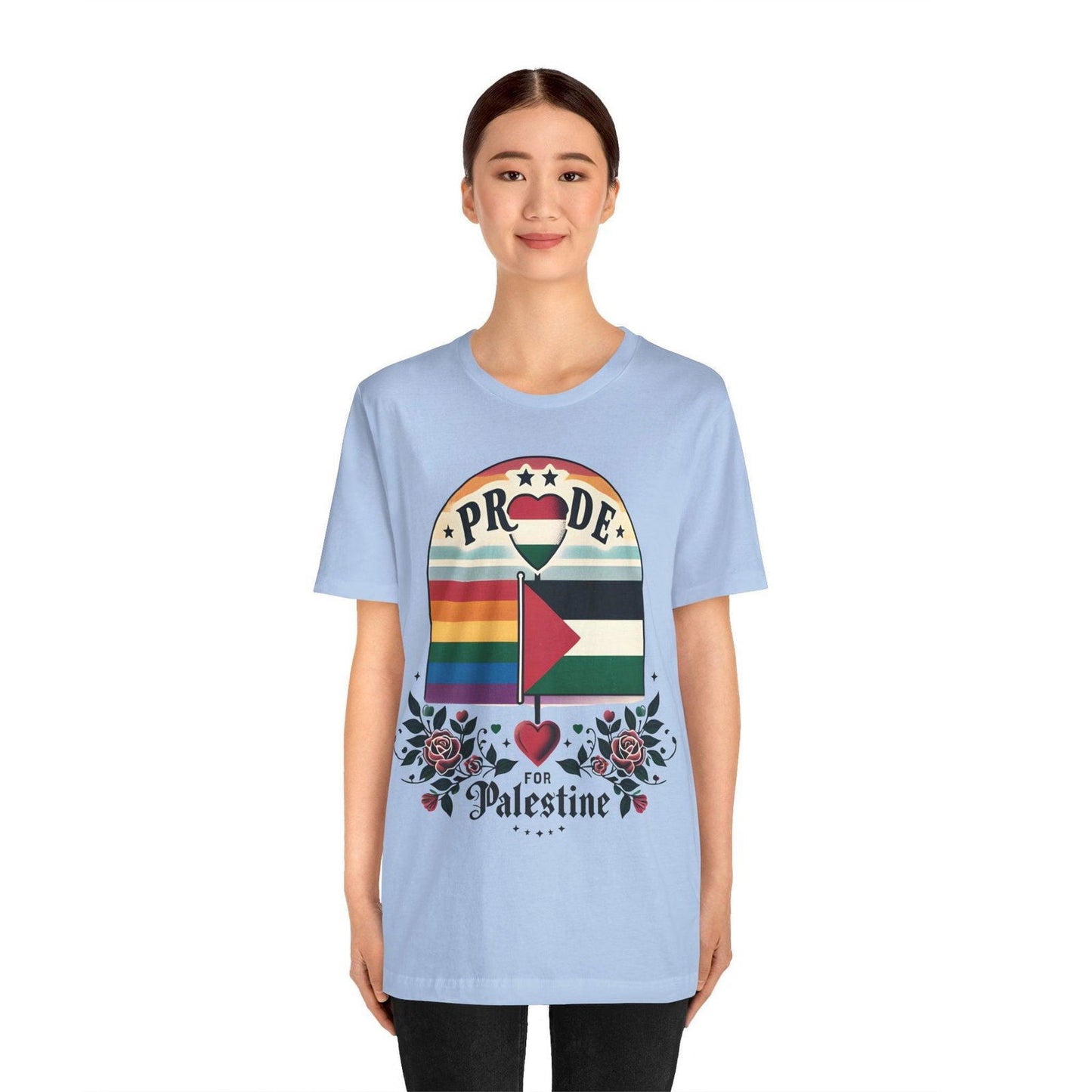 Free Palestine LGBTQ Pride Shirt - Stand for Equality - Text Tease
