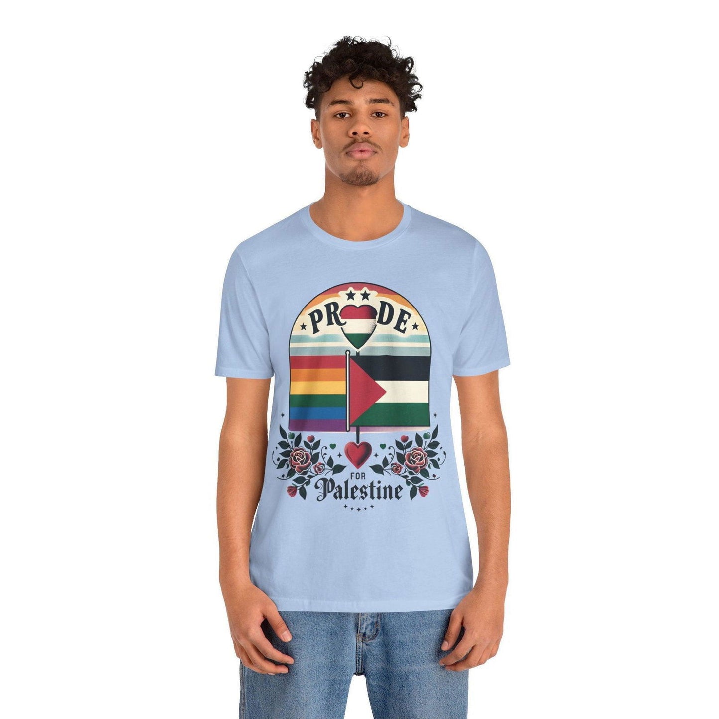 Free Palestine LGBTQ Pride Shirt - Stand for Equality - Text Tease
