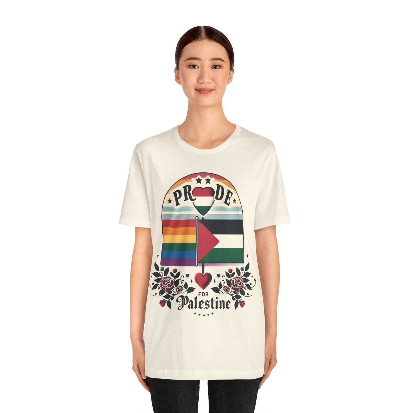 Free Palestine LGBTQ Pride Shirt - Stand for Equality - Text Tease