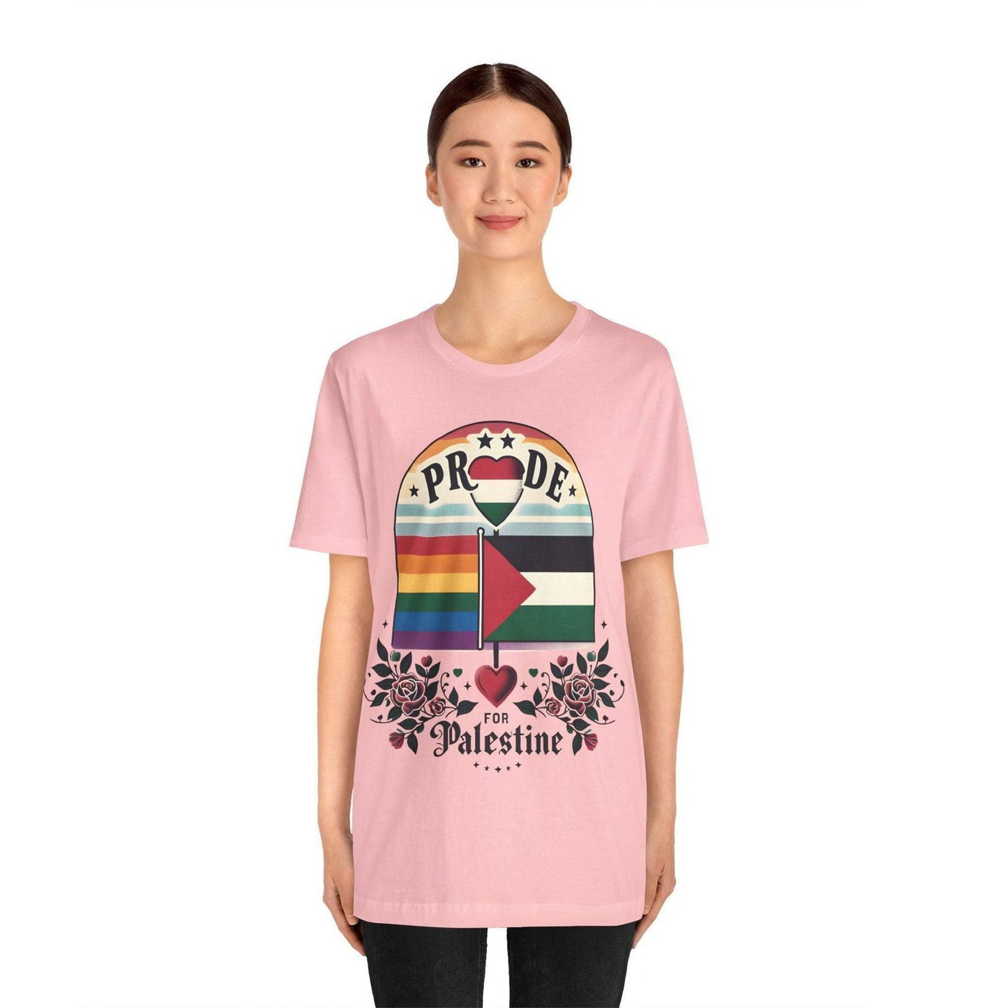 Free Palestine LGBTQ Pride Shirt - Stand for Equality - Text Tease