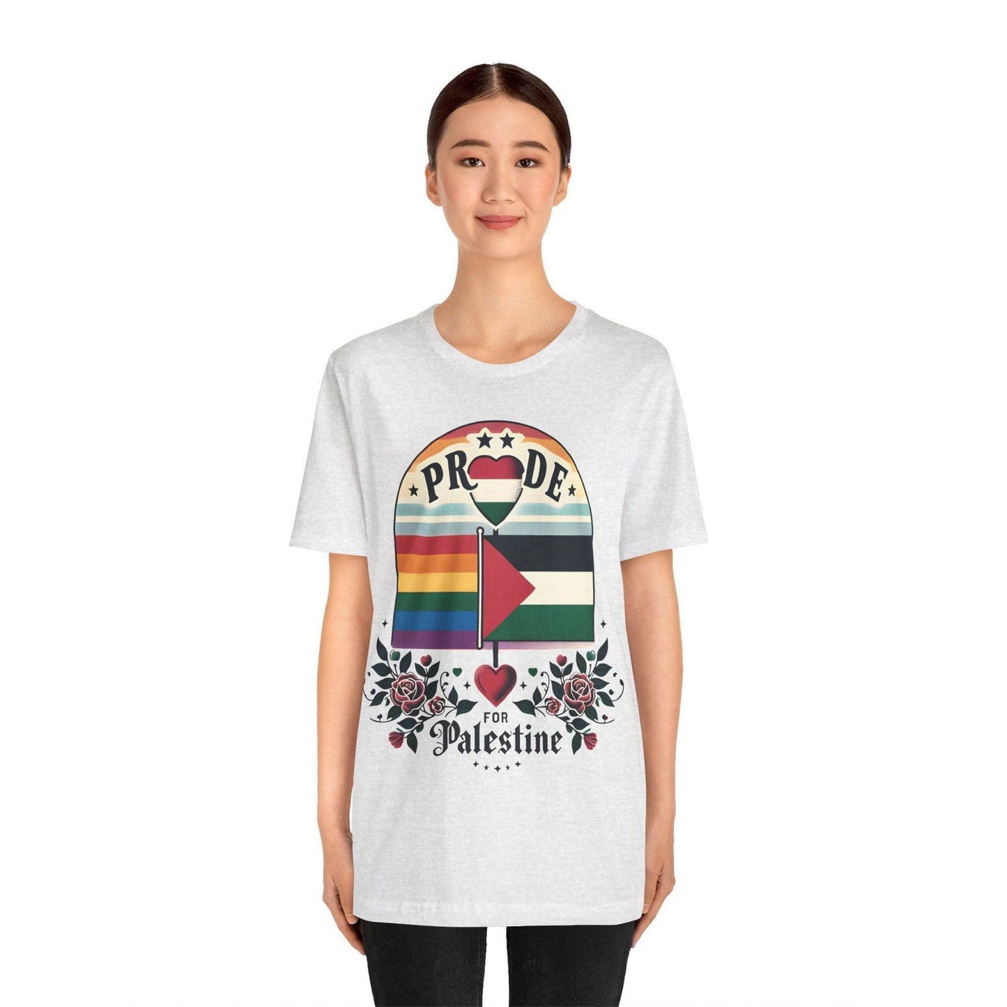 Free Palestine LGBTQ Pride Shirt - Stand for Equality - Text Tease