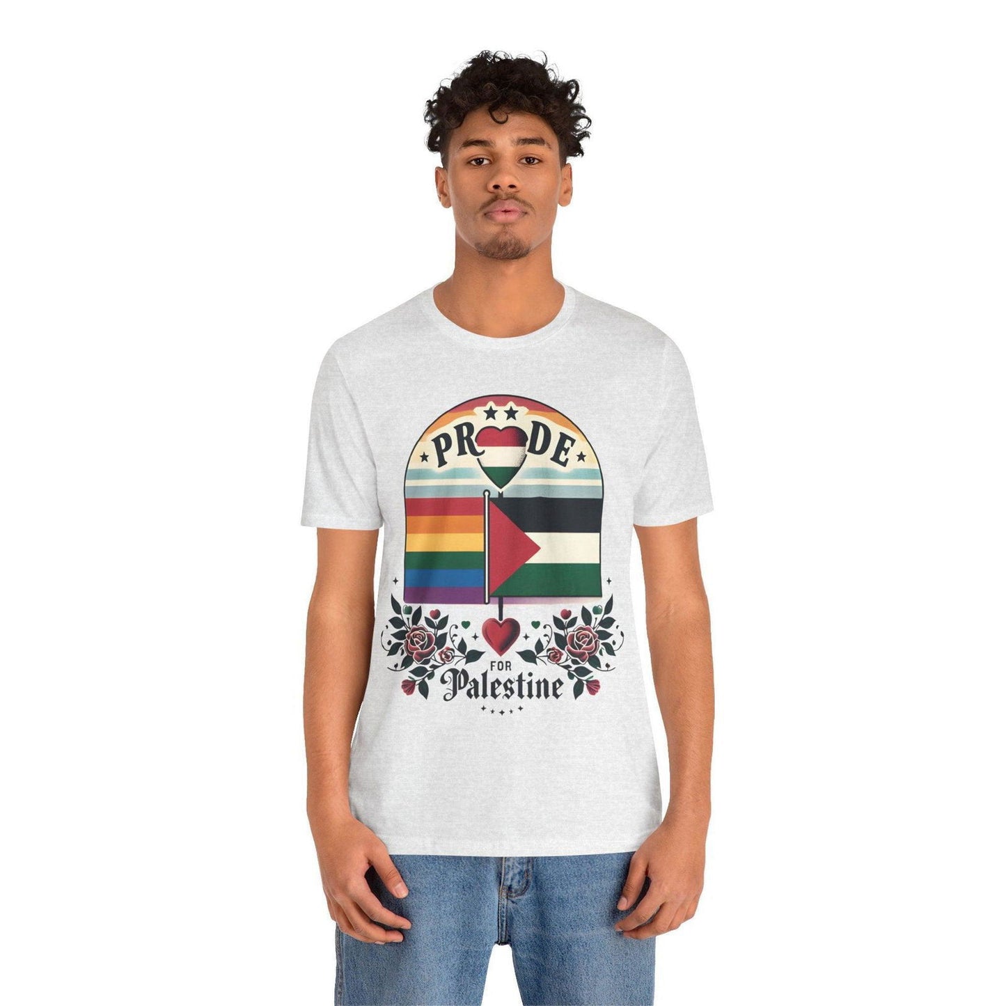 Free Palestine LGBTQ Pride Shirt - Stand for Equality - Text Tease
