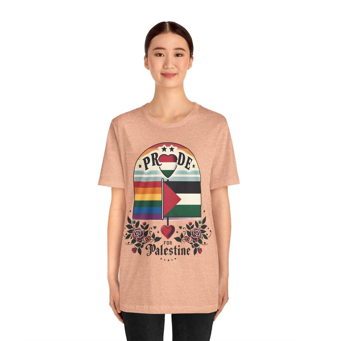 Free Palestine LGBTQ Pride Shirt - Stand for Equality - Text Tease
