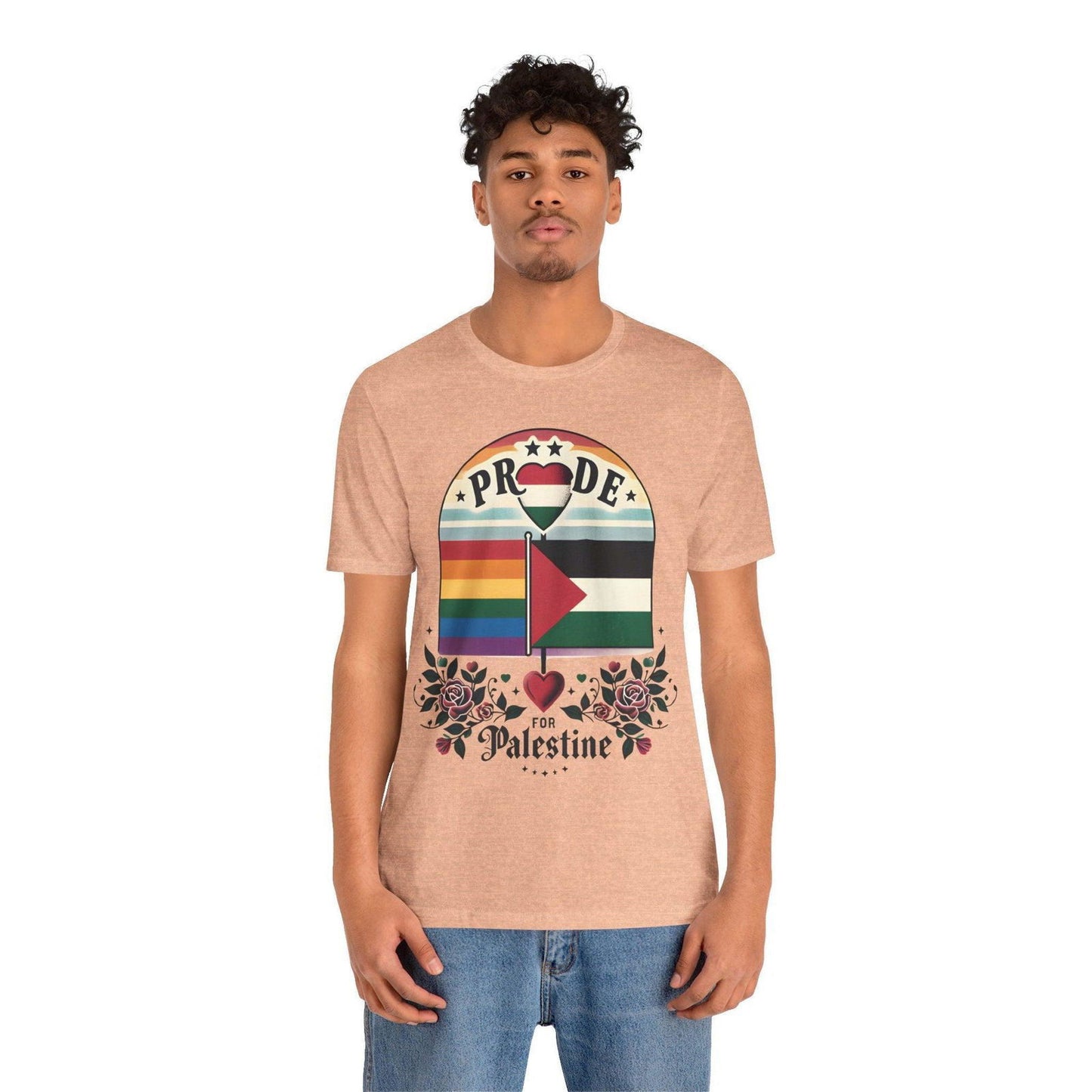 Free Palestine LGBTQ Pride Shirt - Stand for Equality - Text Tease