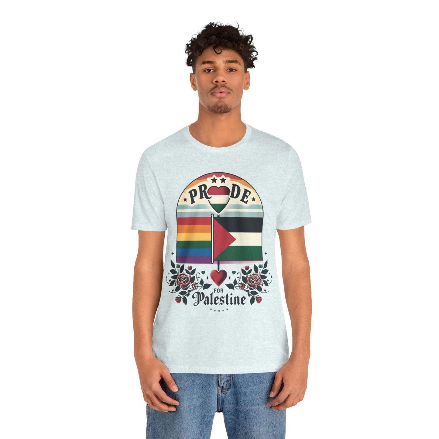 Free Palestine LGBTQ Pride Shirt - Stand for Equality - Text Tease