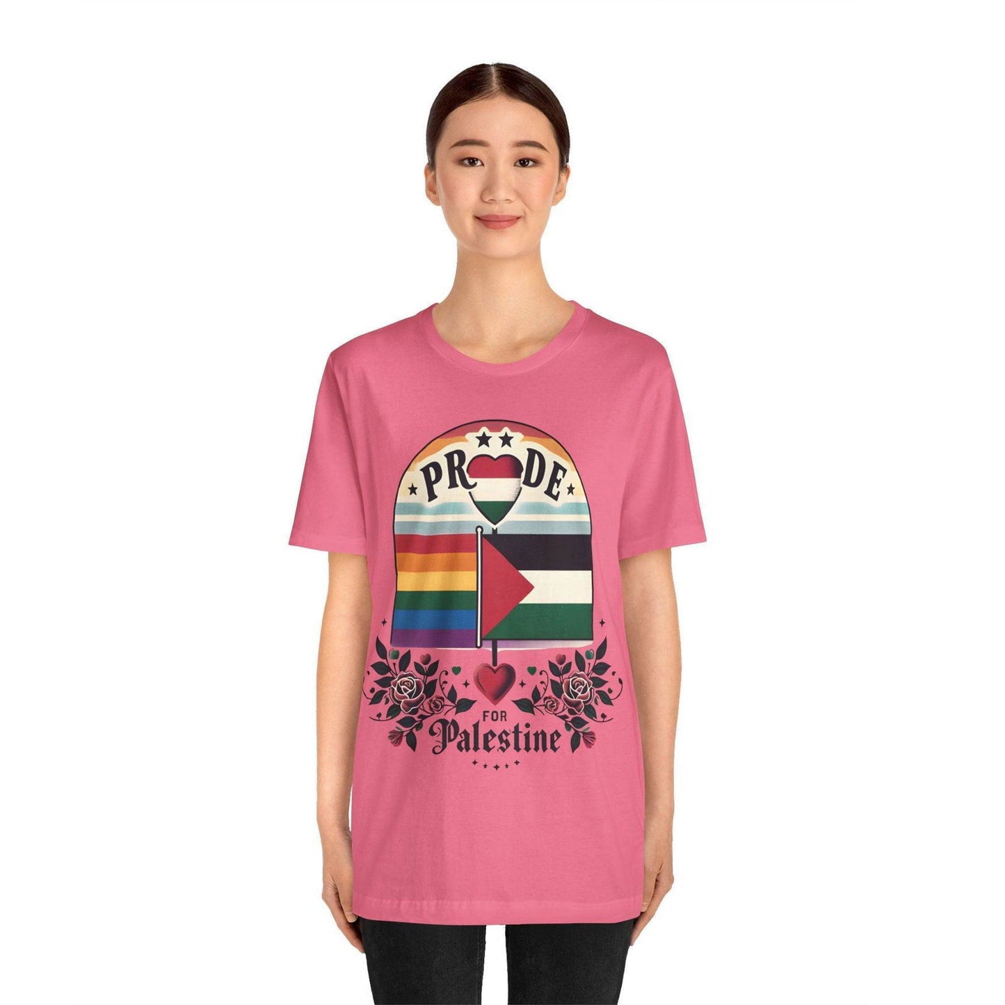 Free Palestine LGBTQ Pride Shirt - Stand for Equality - Text Tease