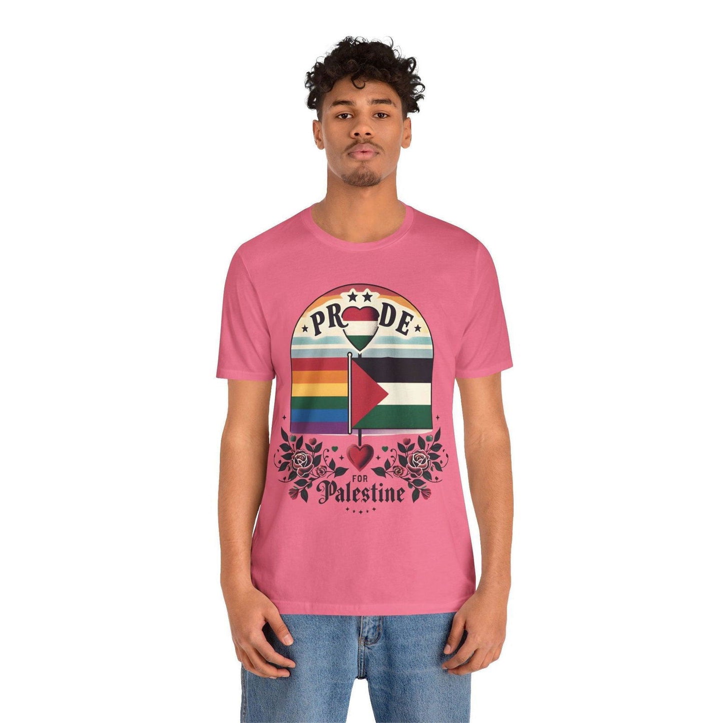 Free Palestine LGBTQ Pride Shirt - Stand for Equality - Text Tease