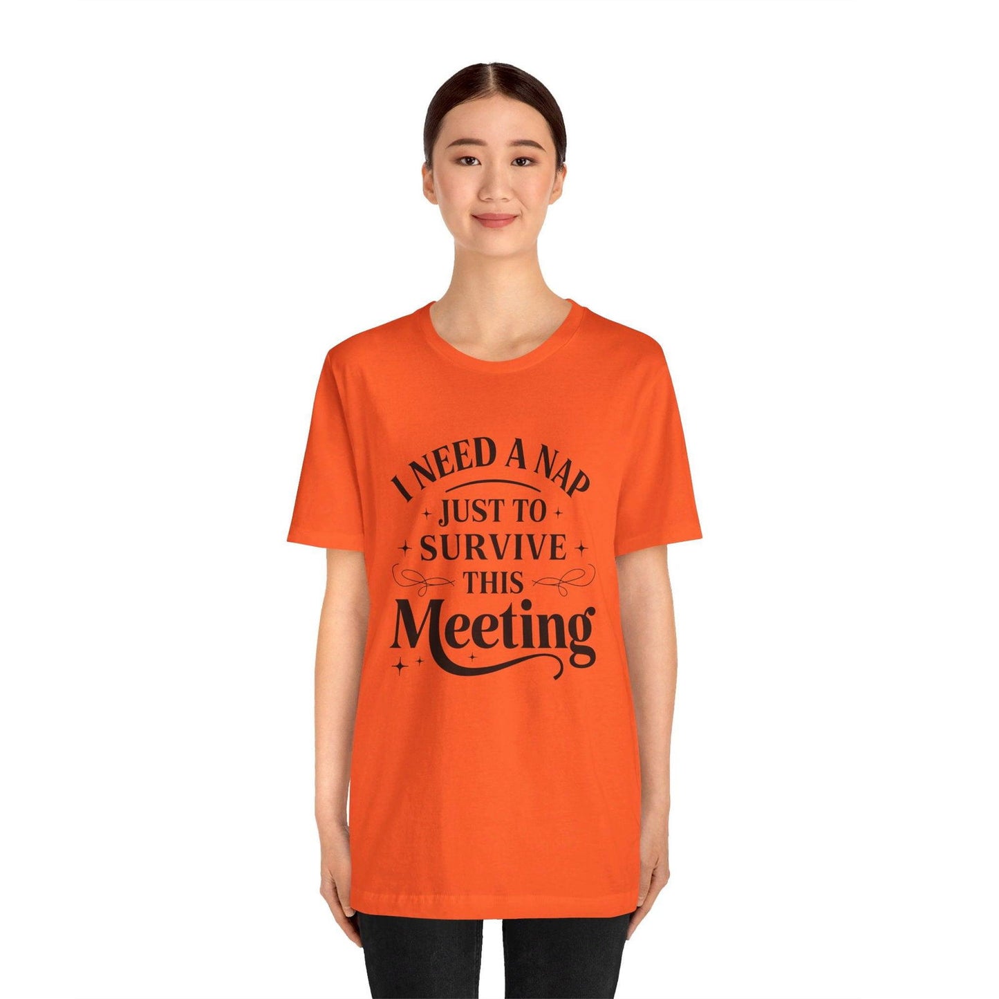 Funny Work T Shirt - "I Need a Nap" Zoom Humor Tee - Text Tease