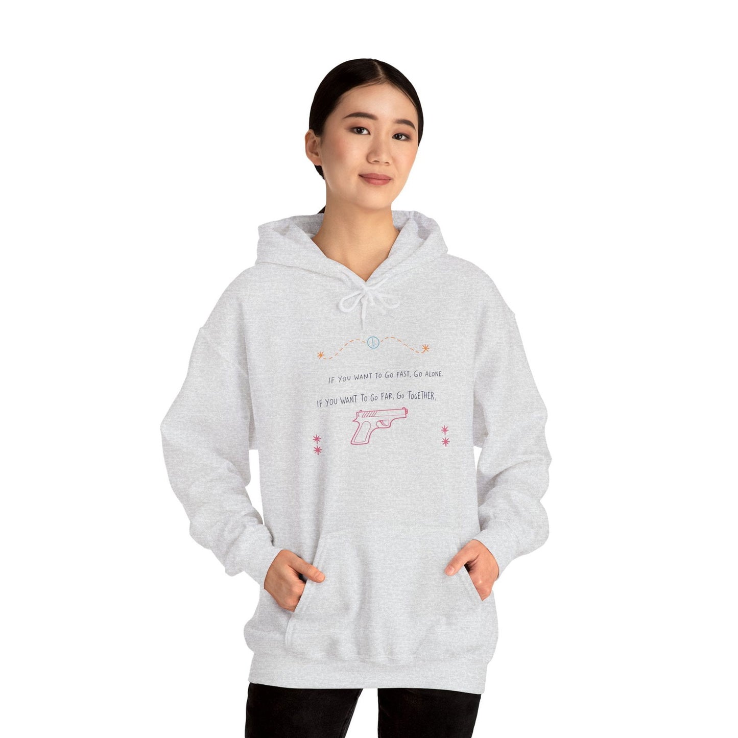 If you want to go fast go alone hoodie with ironic quote for introverts feeling disconnected.