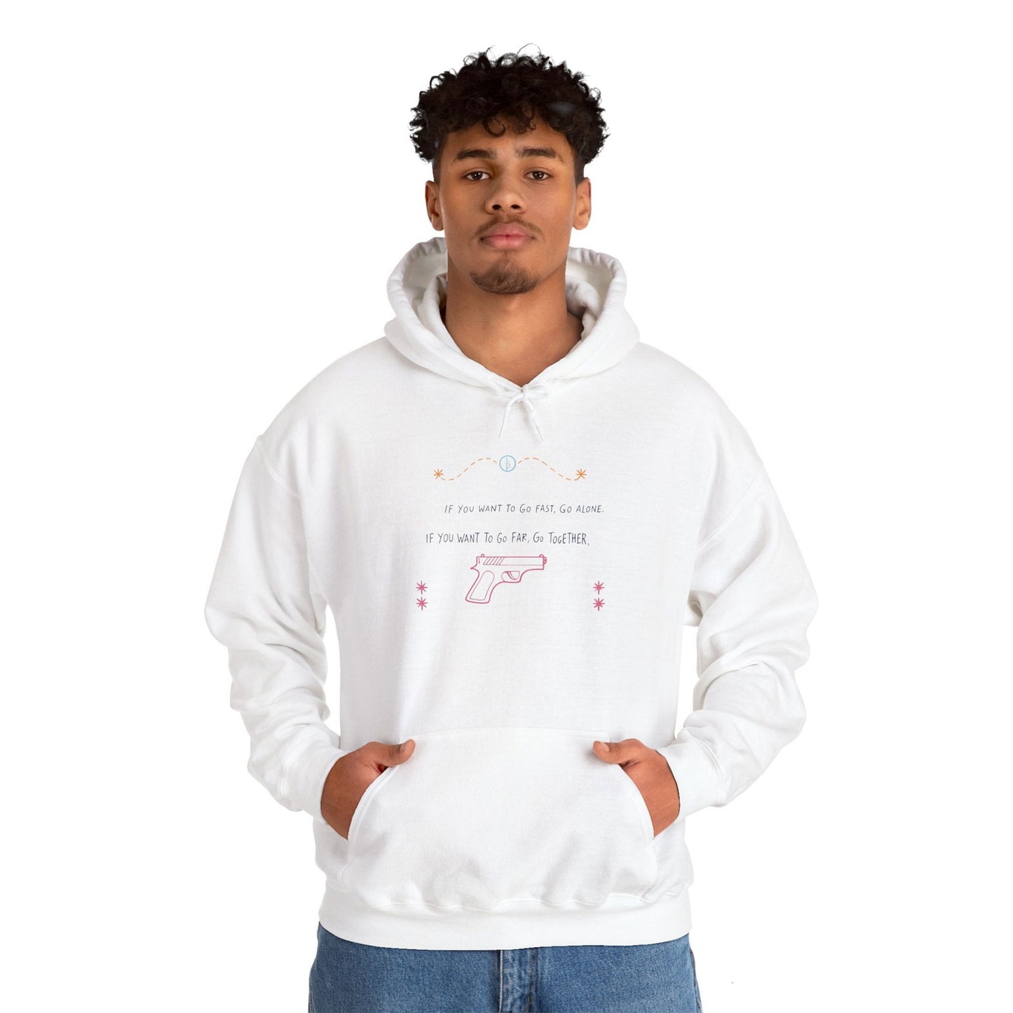 If you want to go fast go alone hoodie with ironic quote for introverts feeling disconnected.